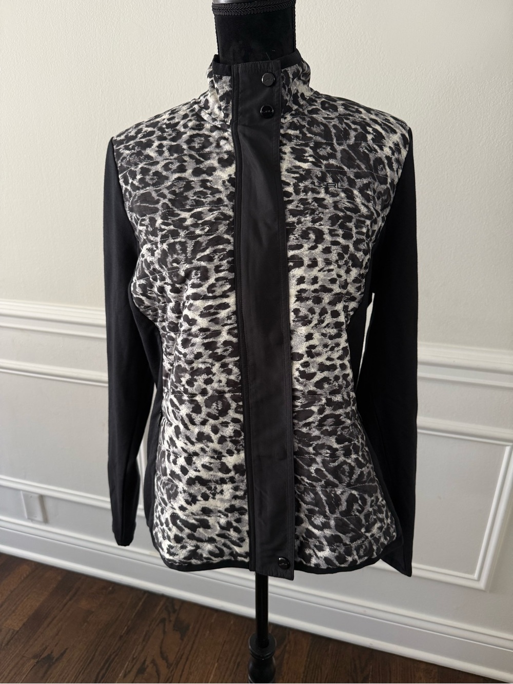 Lauren Ralph Lauren Black & White Leopard Print Women’s Jacket
